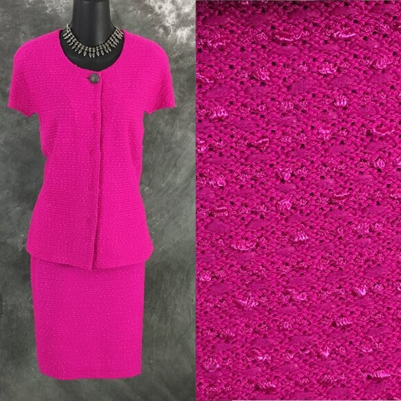 St. John Dresses & Skirts - BEAUTIFUL St John knit pink jacket skirt suit size 6